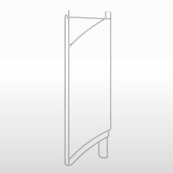 Vue laterale du couvercle infereur Cabinet de jonction CF-200 MAG